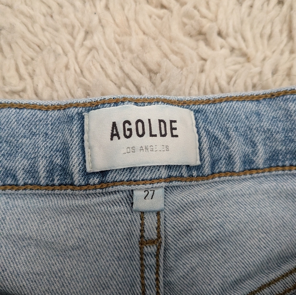 AGOLDE Merrel High Rise Straight Leg Raw Hem Jeans - Picture 6 of 11